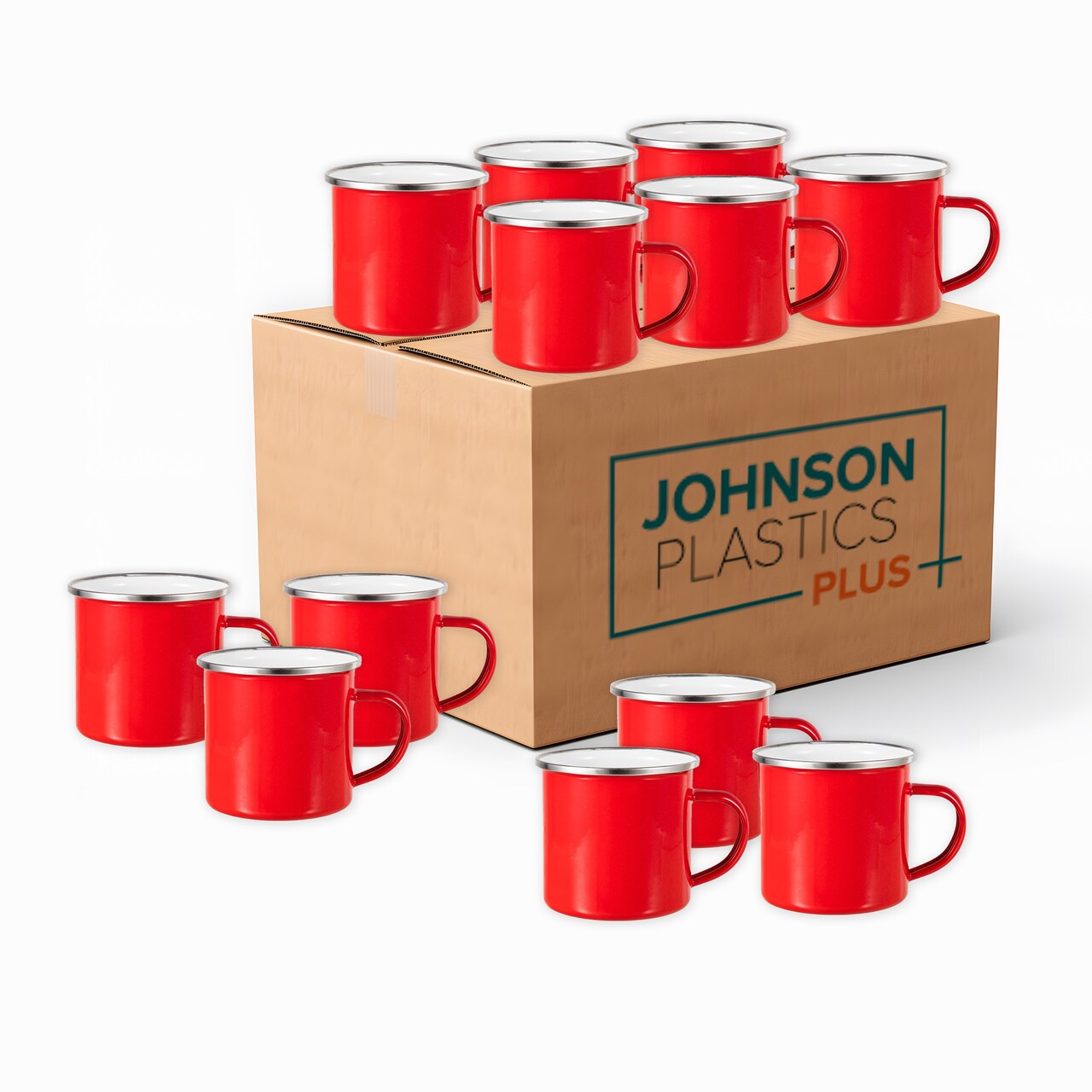 Sublimation Blank Camp Mugs. Color Enamel Camping Mugs in Bulk for Outdoor Travel Dye Sublimation Camper Products Drinking Cups (Case of 12)